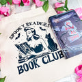 Spooky Readers Book Club Canvas Tote Bag | Eco-Friendly Halloween Bookish Accessory for Book Lovers