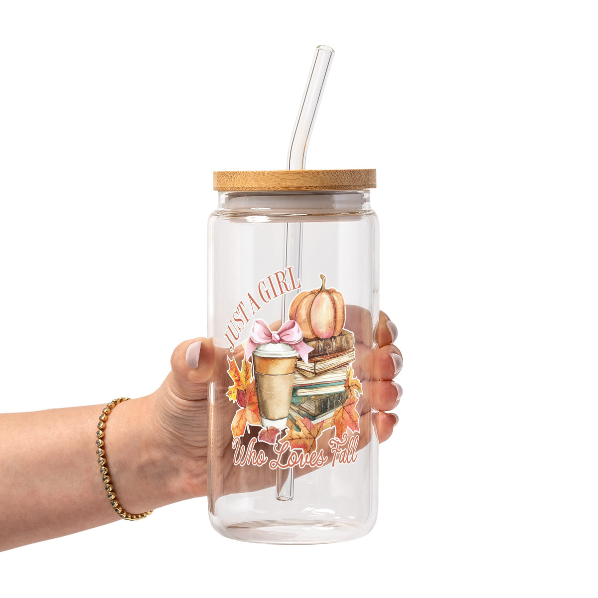 Just a Girl Who Loves Fall Glass Cups