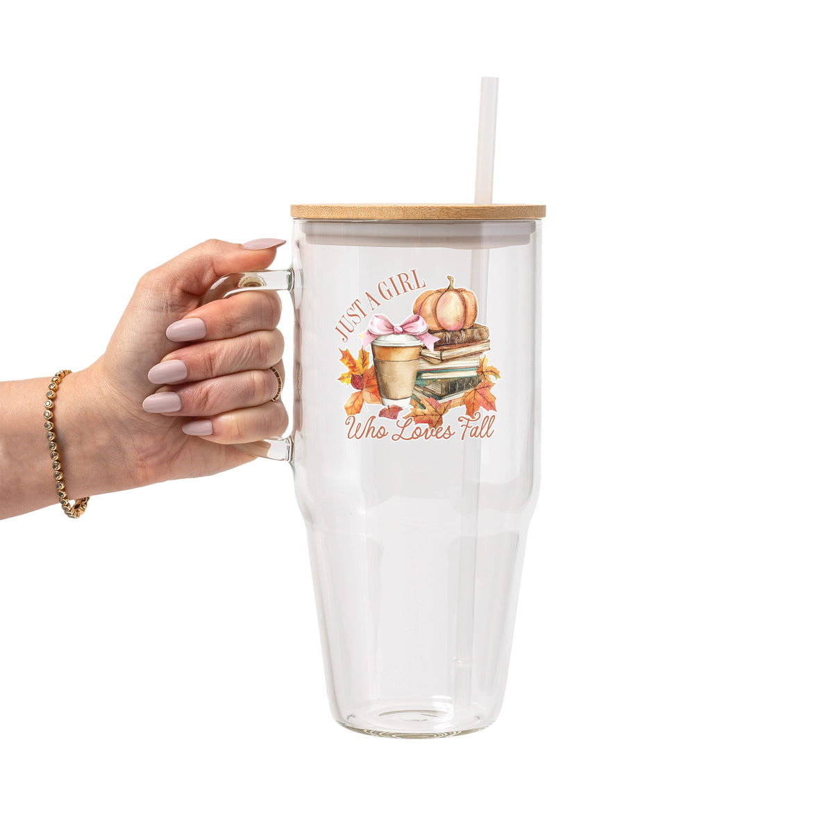 Just a Girl Who Loves Fall Glass Cups